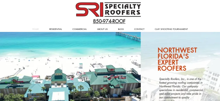 Screenshot SpecialtyRoofers.com