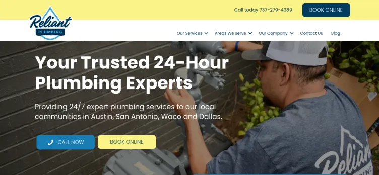 Screenshot Reliant Plumbing