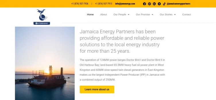 Screenshot JamEnergy.com