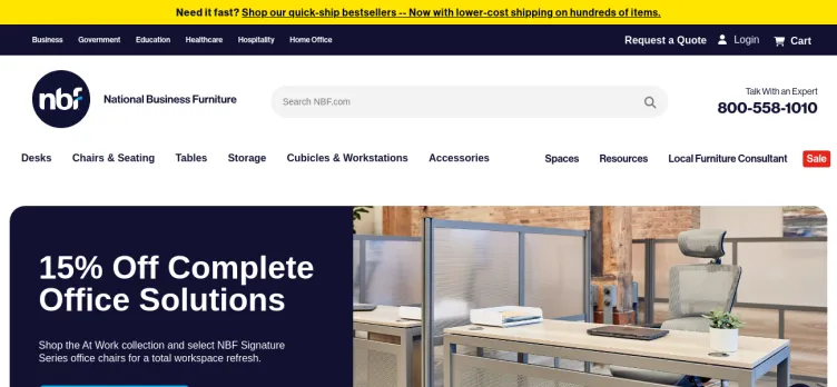 Screenshot National Business Furniture