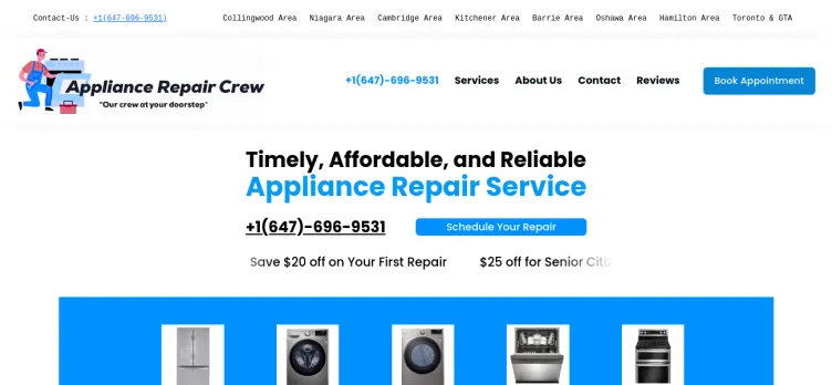 Screenshot Appliance Repair Crew