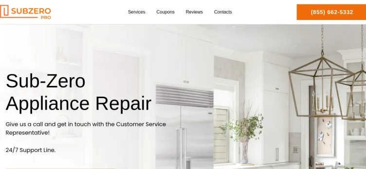 Screenshot SubZeroRepairProfessionals.com