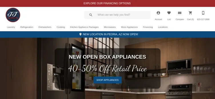 Screenshot J & J Appliances