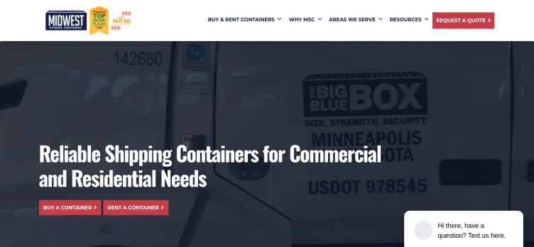 Screenshot Midwest Storage Containers