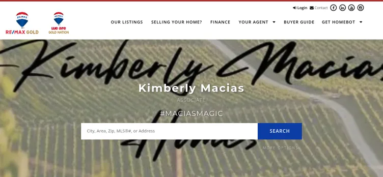 Screenshot KimMaciasHomes.com