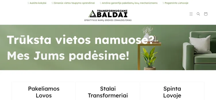 Screenshot TransformuojamiBaldai.lt