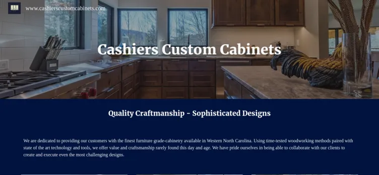 Screenshot Cashiers Custom Cabinets