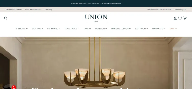 Screenshot UnionLighting.com