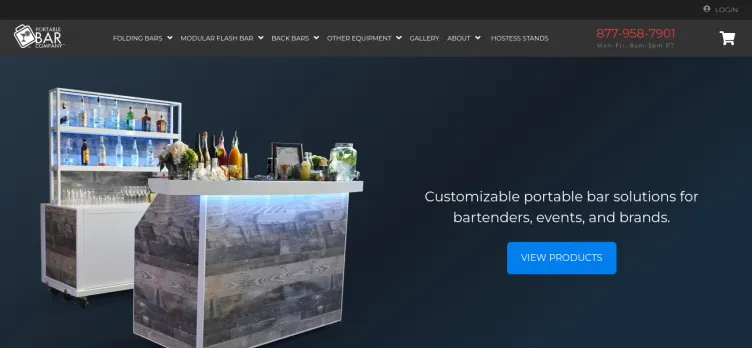 Screenshot theportablebarcompany.com