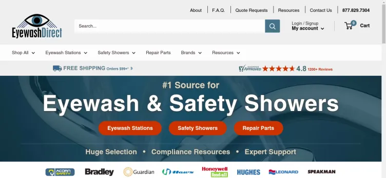 Screenshot Eyewash Direct