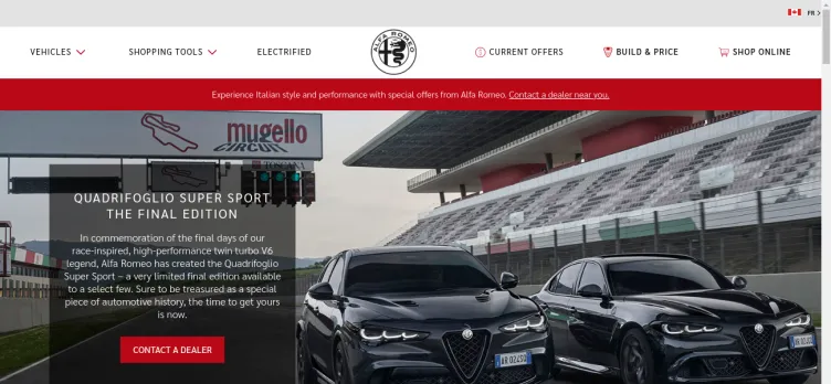 Screenshot Alfa Romeo