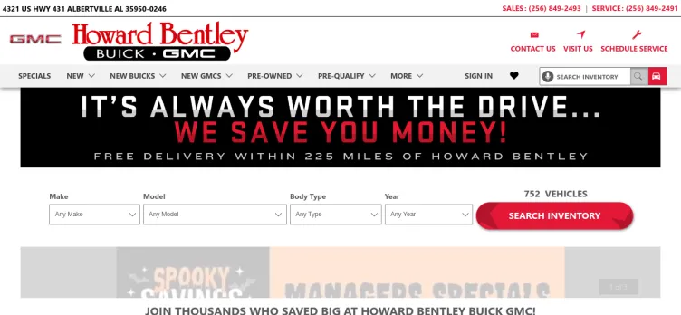 Screenshot HowardBentleyAuto.com