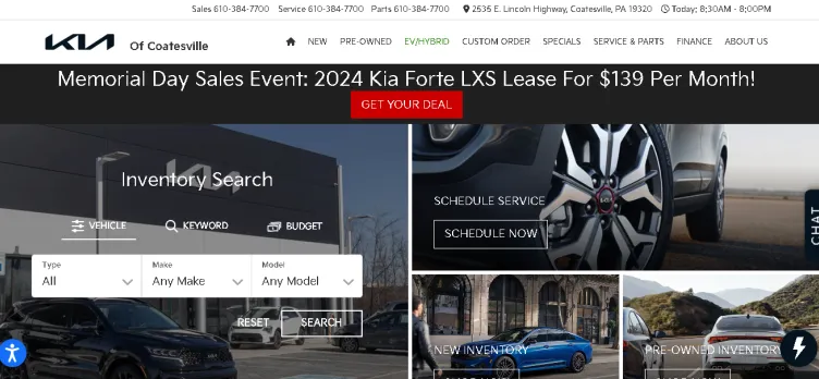 Screenshot Kia of Coatesville