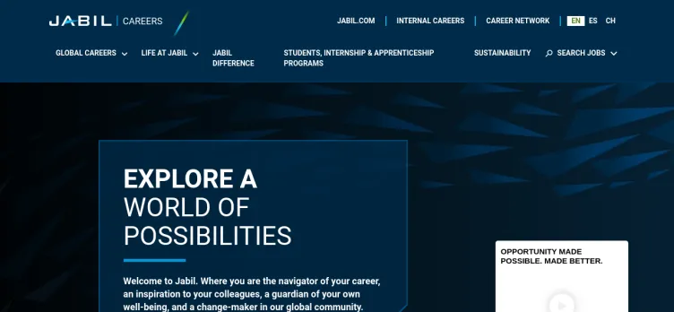 Screenshot Jabil Careers