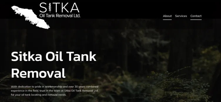 Screenshot SitkaOilTankRemoval.ca