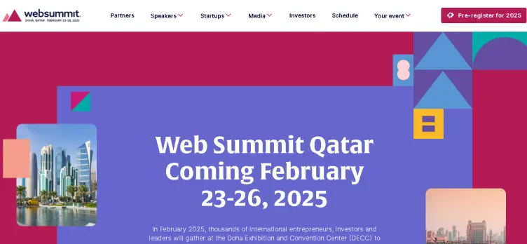 Screenshot Web Summit Qatar