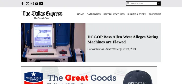 Screenshot Dallas Express