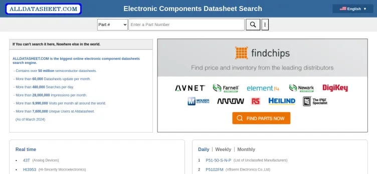 Screenshot ALLDATASHEET.COM