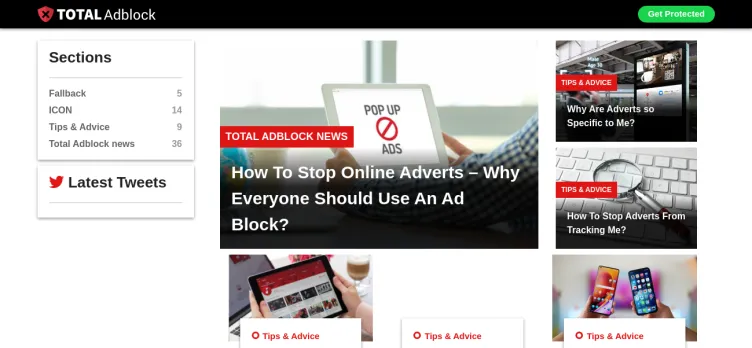 Screenshot TotalAdblock Blog