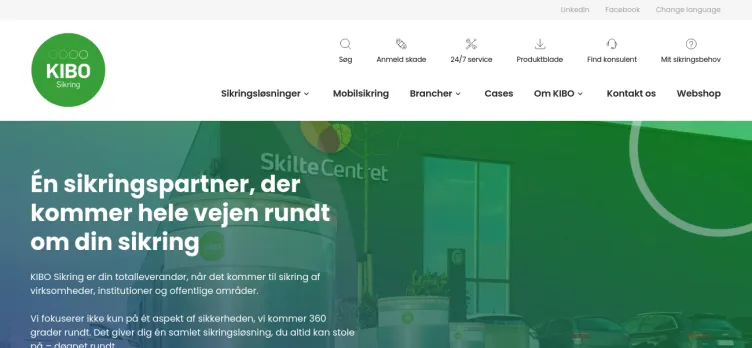 Screenshot Kibosikring.dk