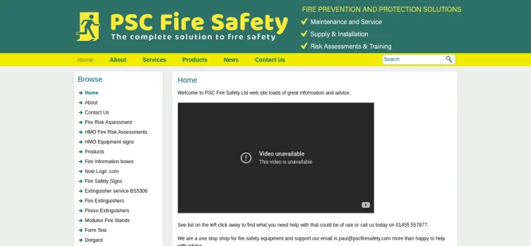 Screenshot PSC Fire Safety