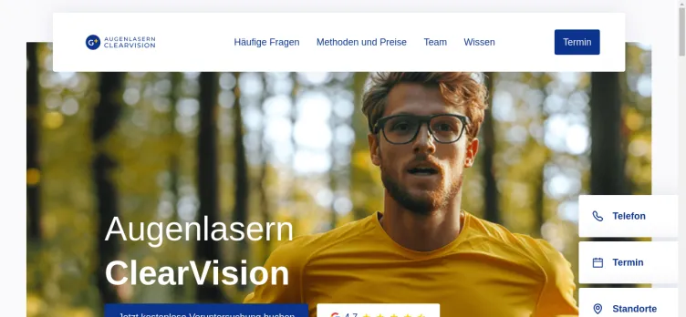 Screenshot ClearVision Laser