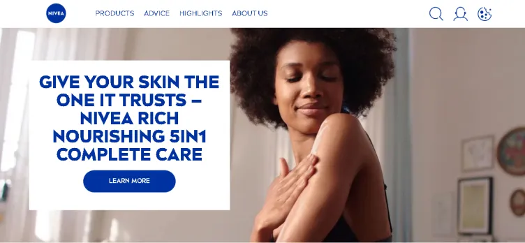 Screenshot Nivea.co.za