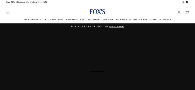 Screenshot Foxs.com