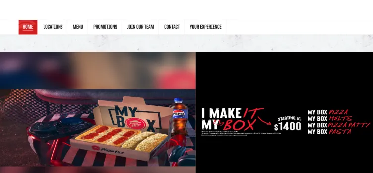 Screenshot Pizza Hut Jamaica