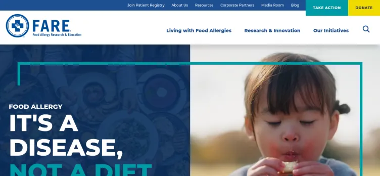 Screenshot FoodAllergy.org