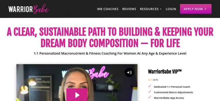 Screenshot warriorbabe.com