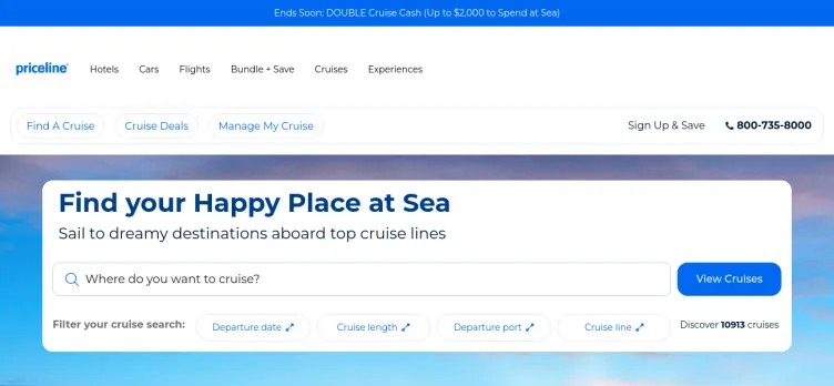 Screenshot Priceline Cruises