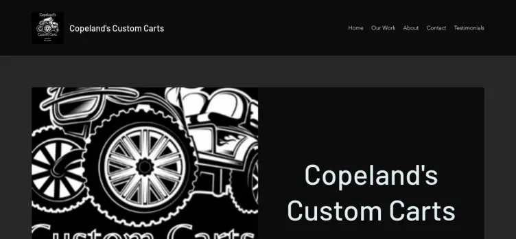 Screenshot CopelandsCustomCarts.com