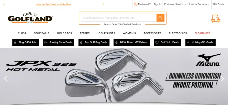 Screenshot CarlsGolfLand.com
