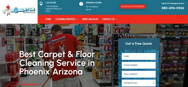 Screenshot Momentum Carpet & Floor Care