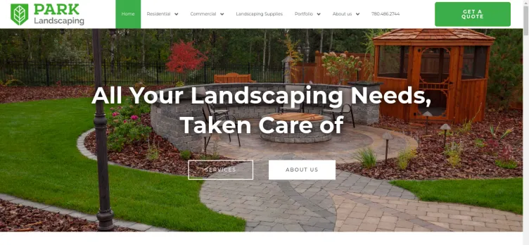 Screenshot ParklandScaping.ca