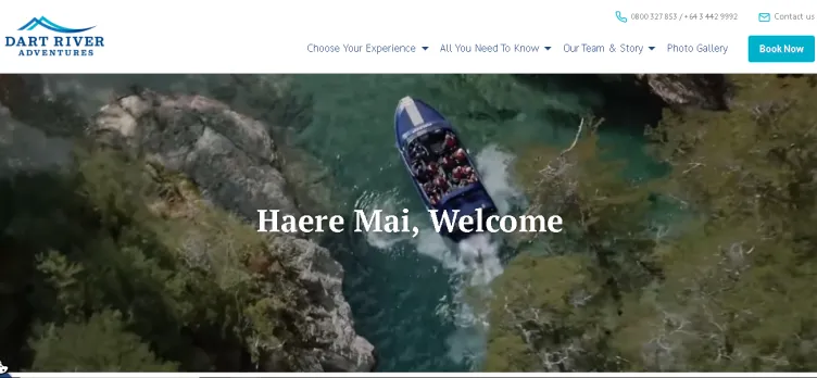 Screenshot DartRiver.co.nz