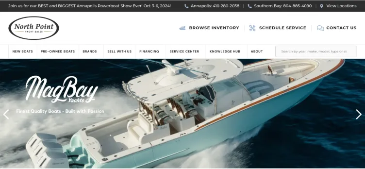 Screenshot North Point Yacht Sales