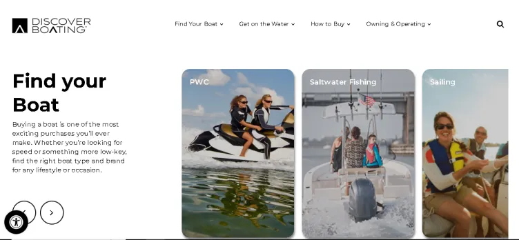 Screenshot Discover Boating