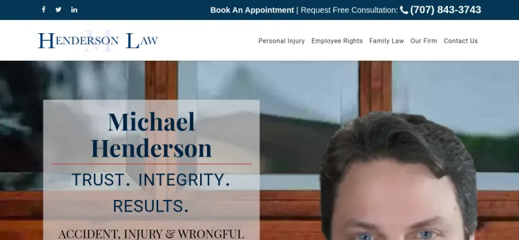 Screenshot Michael Henderson Law