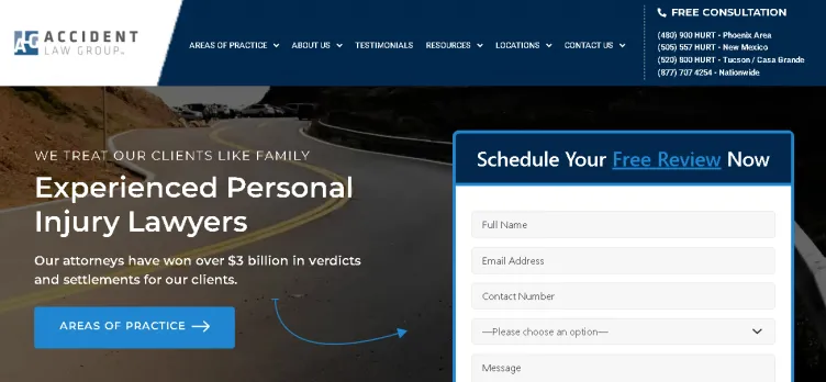 Screenshot Accident Law Group
