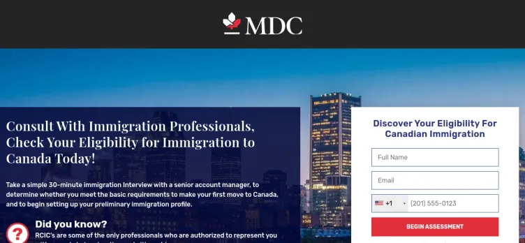 Screenshot MDC Canada