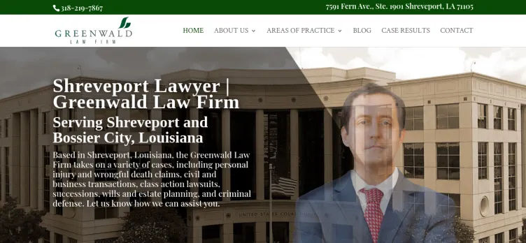 Screenshot Greenwald Law Firm