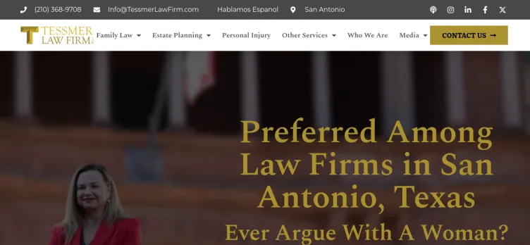 Screenshot Tessmer Law Firm