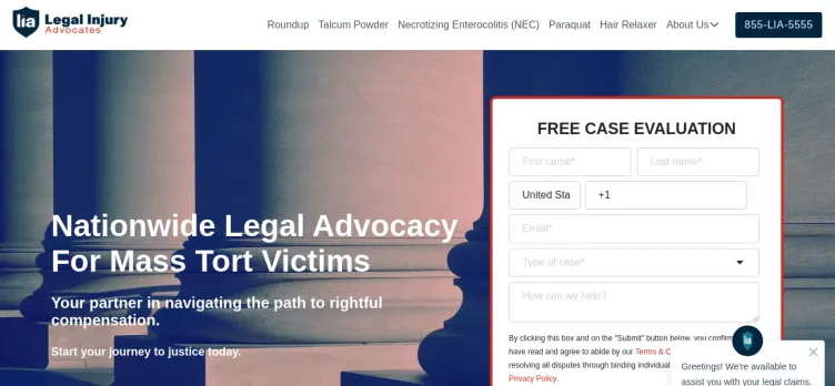 Screenshot Legal Injury Advocates