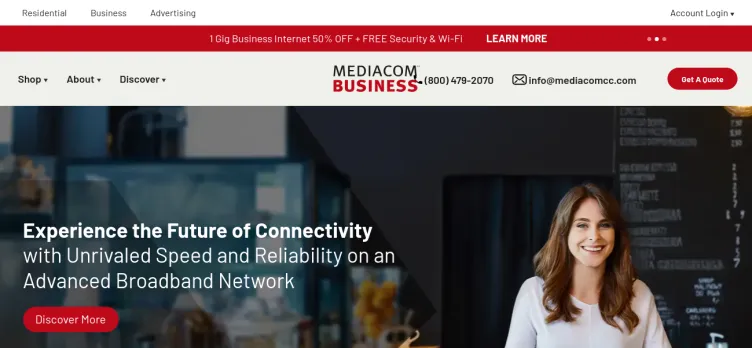 Screenshot Mediacom Business