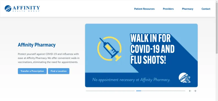 Screenshot MyAffinityHealth.com
