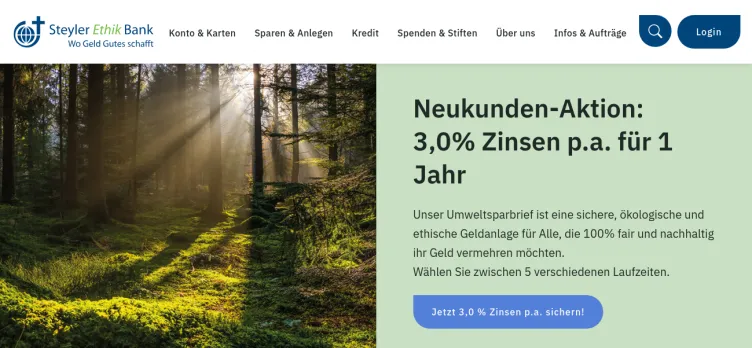 Screenshot Steyler-Bank.de