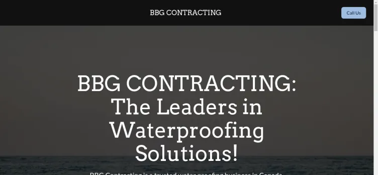 Screenshot BBG Contracting