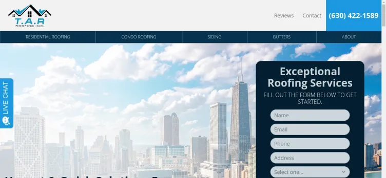 Screenshot TarRoofing.com